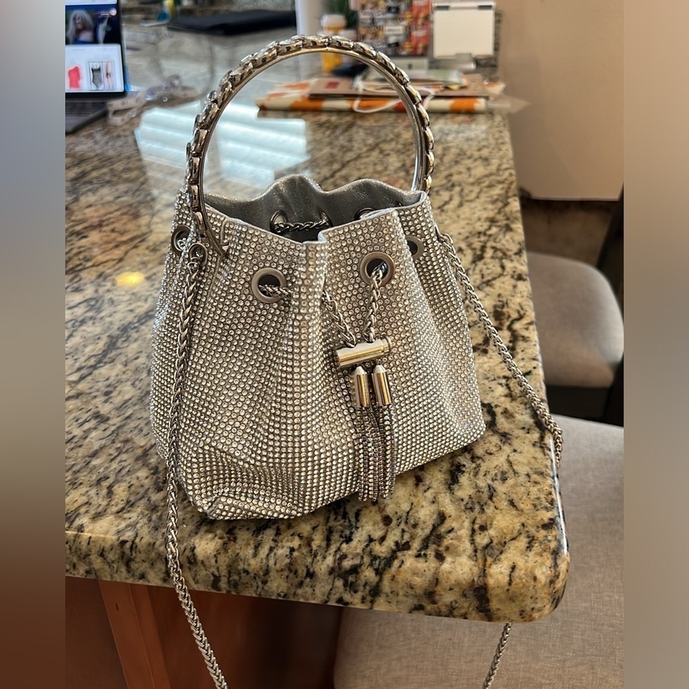 NEW STUNNING Crystal Rhinestone Bag,MSRP$259,Clutch,Handbag,Crossbody,Evening - Picture 6 of 7